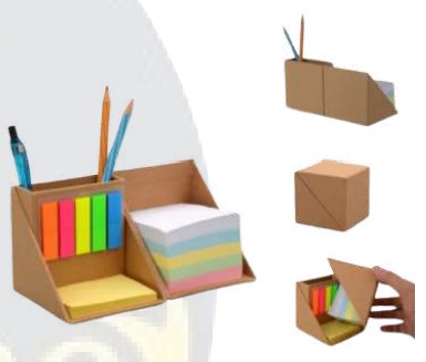 Memo Box for Office Desk and Workstation Use, Practical Note Storage Gift for Corporate Gifting, Everyday Writing Needs and Table Organization